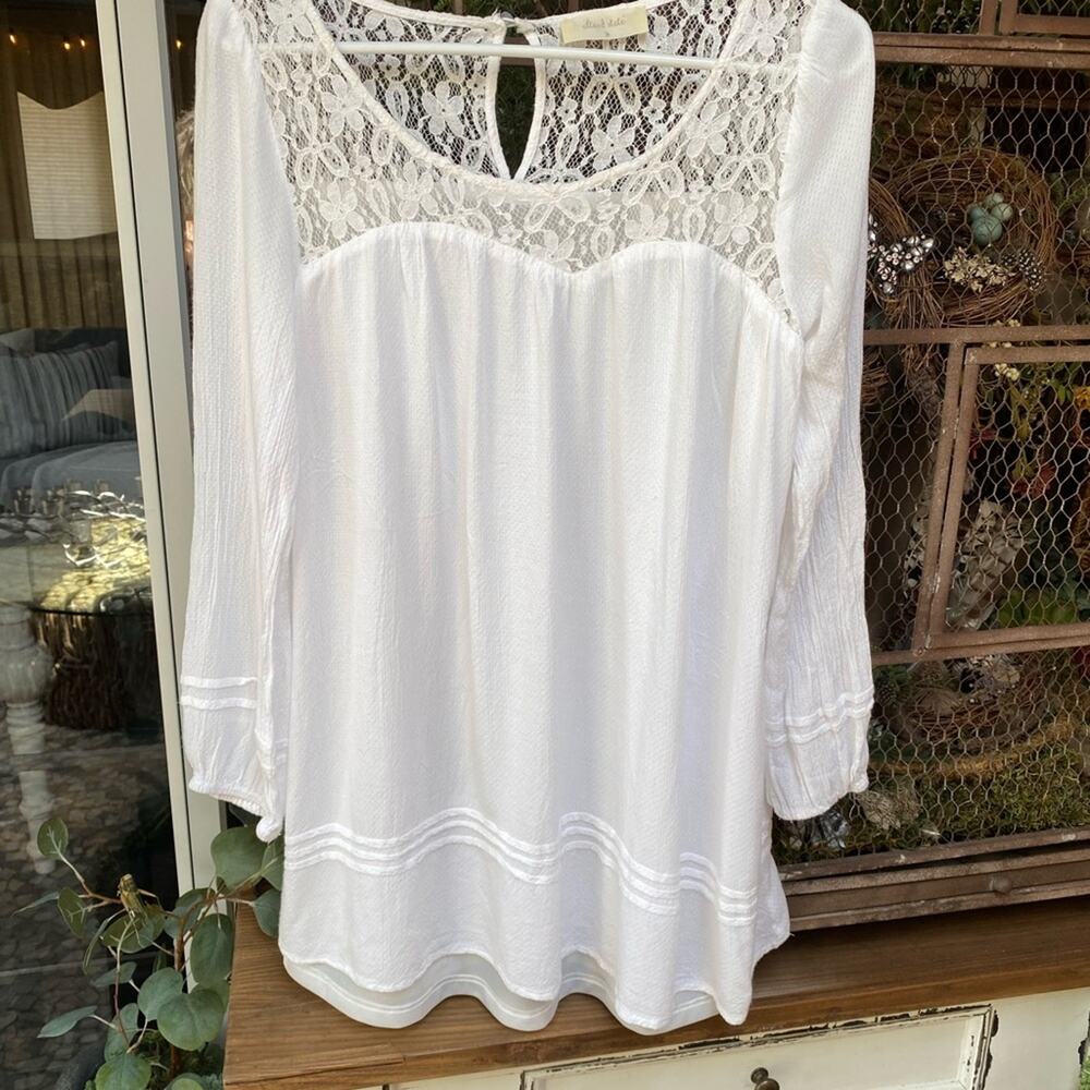 Altar’d State White Lace Dress Tunic Size M in wonderful Condition - Picture 3 of 4